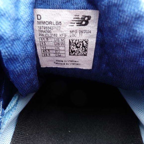 NEW Men's New Balance Fresh Foam X More v5 Running Shoes MMORLB5 Blue Agate - Picture 13 of 16